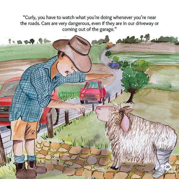 Lil Legends: A Goat Called Curly -Car danger 