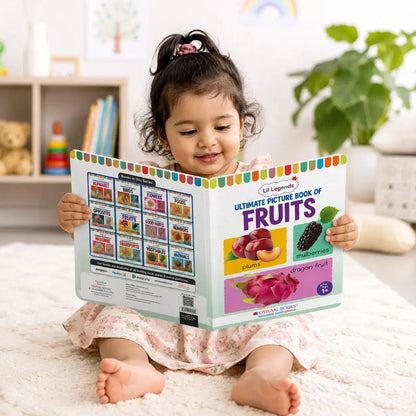 Lil Legends Picture Book for Kids Age 1+ Years - Learn About Fruits | Early Learning Illustrated Book with Colourful Pictures | First Words Book for Toddlers & Preschoolers 