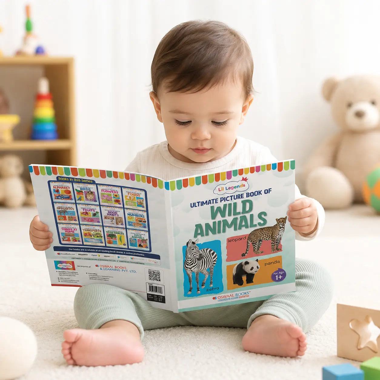 Lil Legends Picture Book for Kids Age 1+ Years - Learn About Wild Animals | Early Learning Illustrated Book with Colourful Pictures | First Words Book for Toddlers & Preschoolers 