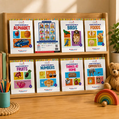 Lil Legends Set of 12 Picture Books - Early Learning Collection for Kids Age 1+ Years | Alphabet, Numbers, Birds, Flowers, Foods, Fruits, Vegetables, Wild Animals, Good Habits & Many More 