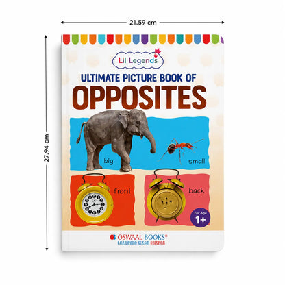 Lil Legends Picture Book for Kids Age 1+ Years - Learn About Opposites | Early Learning Illustrated Book with Colourful Pictures | First Words Book for Toddlers & Preschoolers 