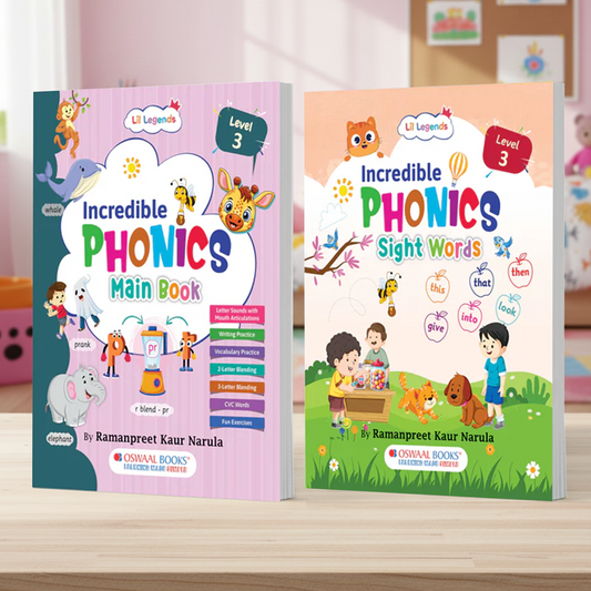 Lil Legends Level 3 Reading Combo (2-Book Set) – Phonics Part 1 + Sight Words for Ages 5-8 | Build Fluent Reading, Decode With Confidence & Expand Word Power 