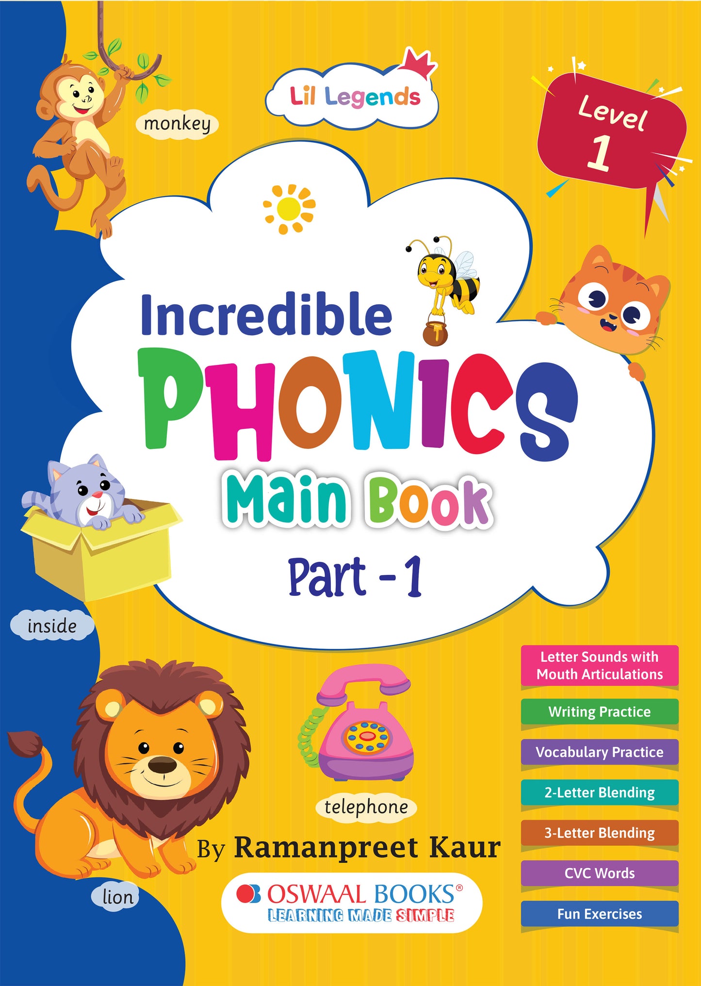 Lil Legends Incredible Phonics Main Book Level 1 Part 1
