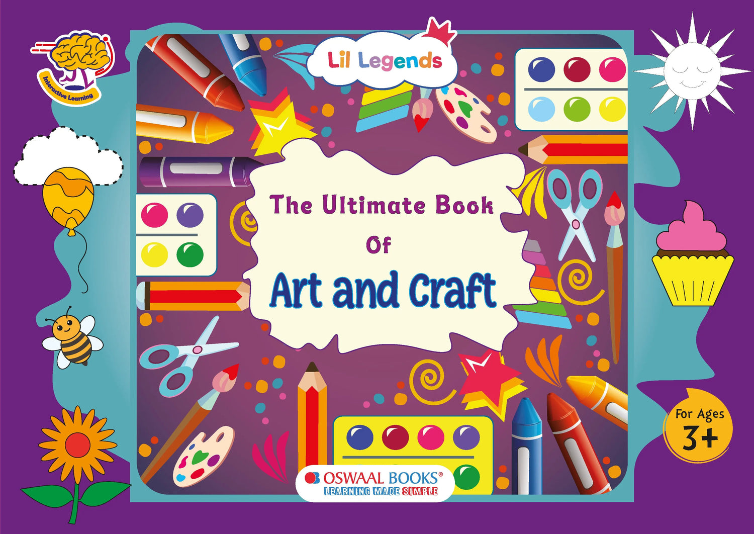Oswaal Lil Legends Ultimate Art & Craft Book for Kids | 30+ Creative Activities & DIY Projects | Fun Craft Ideas to Boost Imagination & Motor Skills | For Ages 3+ 