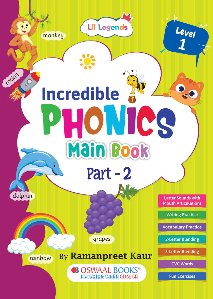 Lil Legends Incredible Phonics Main Book Level 1 Part 2