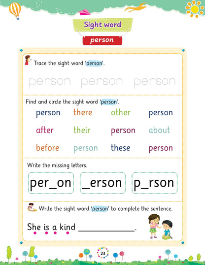 Lil Legends Incredible Phonics Sight Words Book Level 4 for Kids Age 6-8 Years | Complex High Frequency Words & Sentence Reading | Workbook for Class 1 & 2 | Advanced Reading