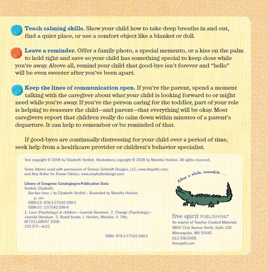 Bye-Bye Time (Toddler Tools Series) — Gentle Board Book for Toddlers (Ages 1–3 yrs) | Build Confident Good-byes & Smooth Transitions | by Free Spirit Publishing