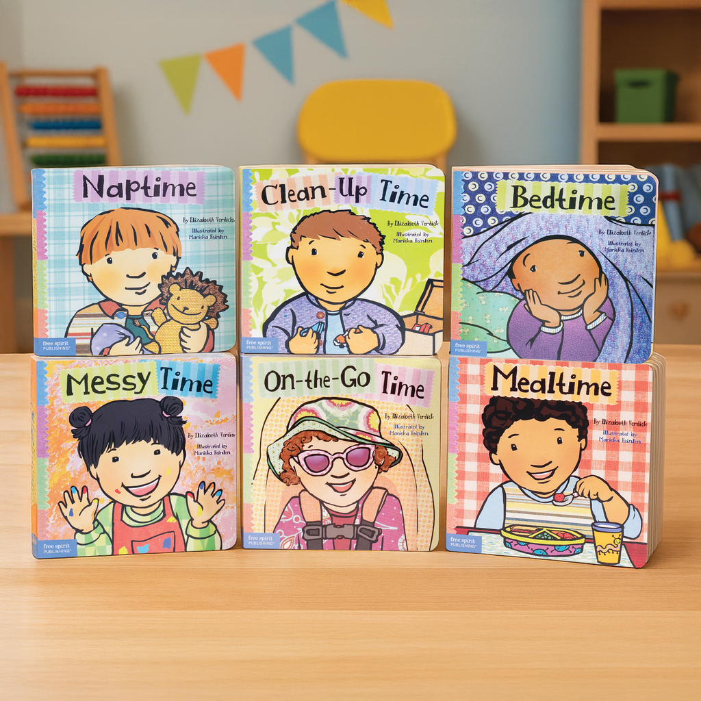Toddler Daily Routine Board Book Set (6 Titles) – Sleep, Meals, Clean-Up & Everyday Habits