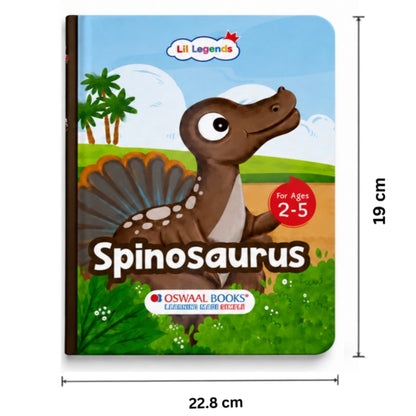 Lil Legends Dinosaur Padded Board Books for Kids | Set of 4 Books | Illustrated Dinosaur Storybooks | Early Learning Fun | Age 2–5 Years | Padded Cover Set 