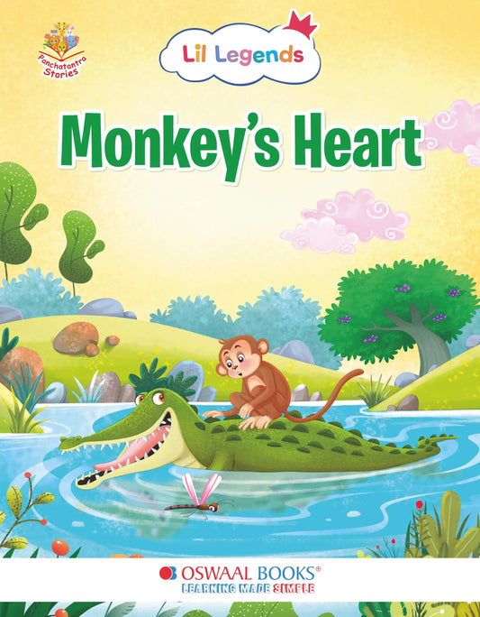 Oswaal Lil Legends Panchatantra Stories for Kids Age 2+ Years - The Monkey's Heart | Short Illustrated English Bedtime Stories with Colourful Pictures | Picture Book for Early Readers