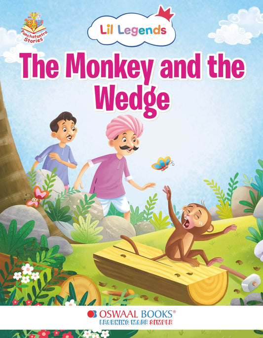 Oswaal Lil Legends Panchatantra Stories for Kids Age 2+ Years - The Monkey and the Wedge | Short Illustrated English Bedtime Stories with Colourful Pictures | Picture Book for Early Readers