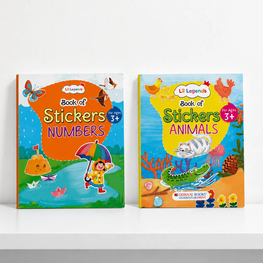 Lil Legends Books of Stickers Animals and Numbers | Set of 2 for Age 3+ | Learn Animal Names and ABC With Fun Activities | Educational Workbook | For Toddlers/Nursery/LKG 