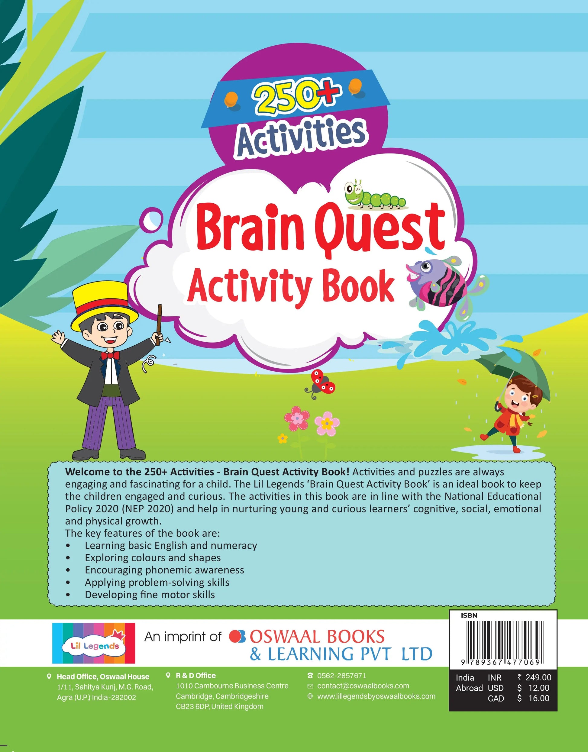 Lil Legends 250+ Activities- Brain Quest Activity Book for Age 3+ | Brain Booster Activity Book | Puzzles, Colours and Shapes, Counting, Sorting, Numeracy and Word Search | For Nursery/LKG 