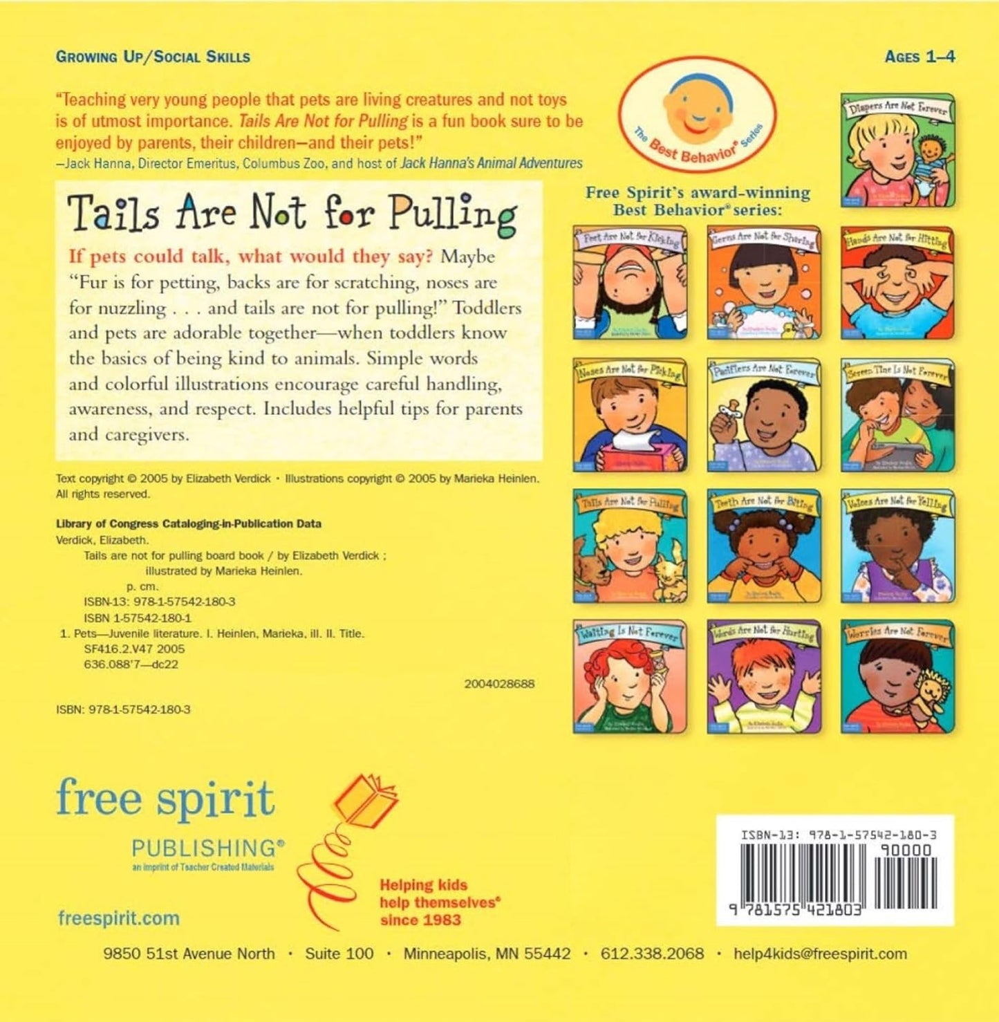Tails Are Not for Pulling (Best Behaviour Series) — Board Book for Toddlers (Ages 1–4 yrs) | Teaches Gentle Pet-Habits & Kindness | by Free Spirit Publishing