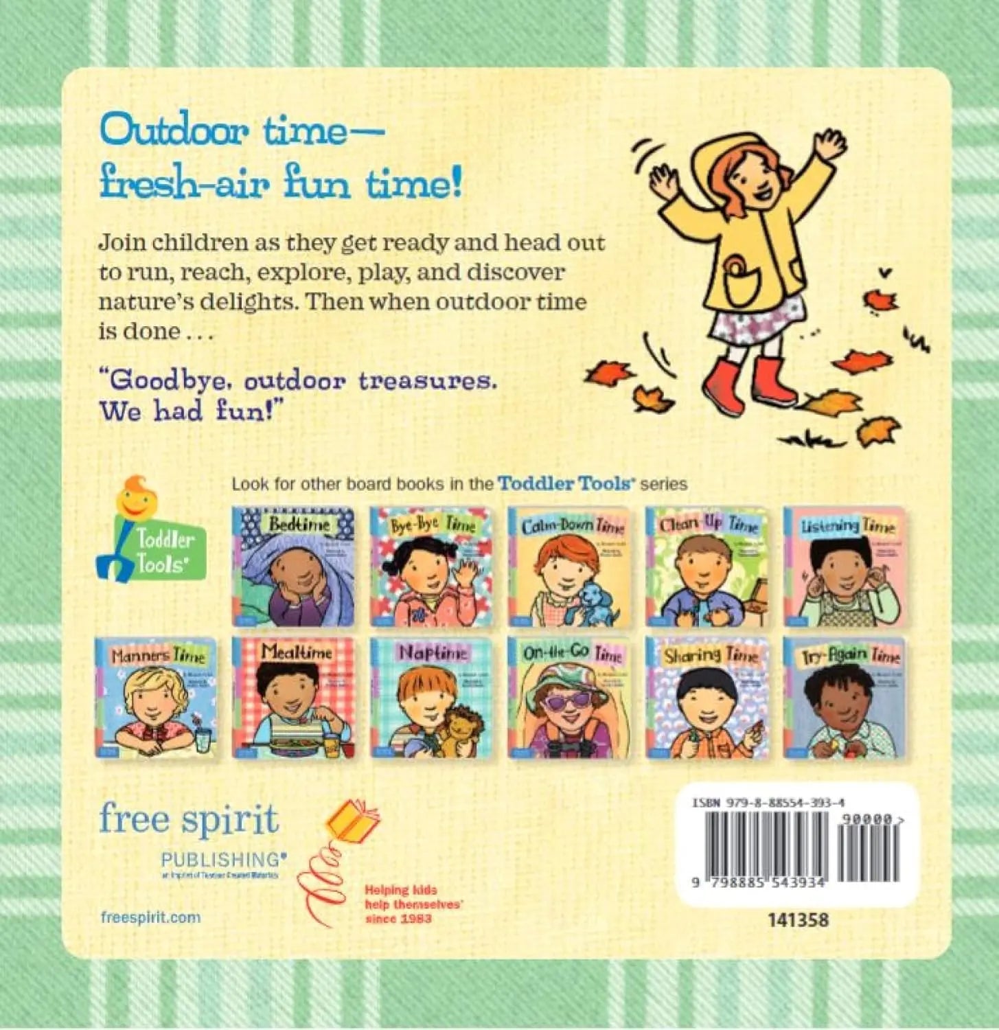 Outdoor Time (Toddler Tools Series) — Gentle Board Book for Toddlers (Ages 1–3 yrs) | Explore Nature & Build Curiosity Through Play | by Free Spirit Publishing 