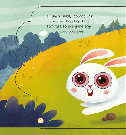 Lil Legends Shaped Board Book - Pet Animals: Rabbit | Rabbit-Shaped Picture Book for Kids Age 2+ Years | Early Learning Book with Colourful Illustrations for Toddlers & Preschoolers