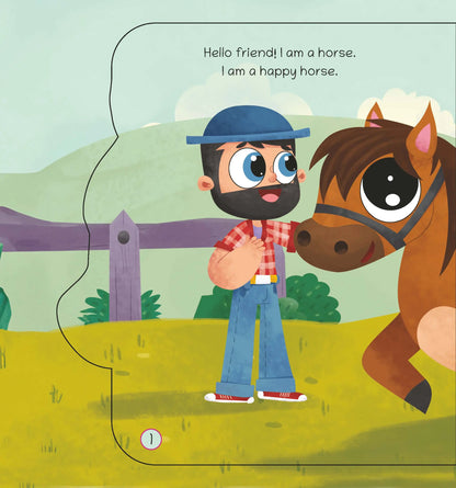 Lil Legends Shaped Board Book - Farm Animals: Horse | Horse-Shaped Picture Book for Kids Age 2+ Years | Early Learning Book with Colourful Illustrations for Toddlers & Preschoolers