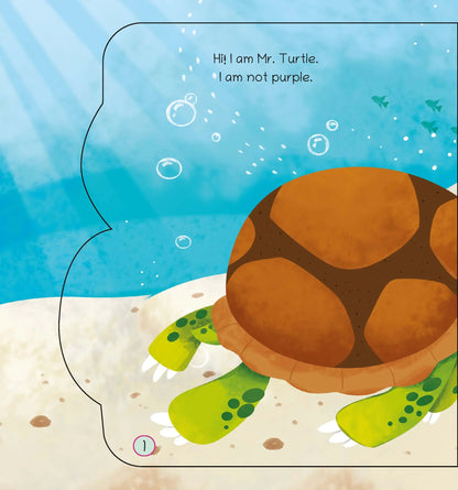 Lil Legends Shaped Board Book - Sea Animals: Turtle | Turtle-Shaped Picture Book for Kids Age 2+ Years | Early Learning Book with Colourful Illustrations for Toddlers & Preschoolers