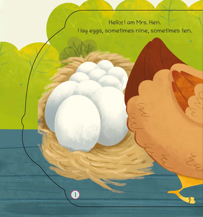Lil Legends Farm Animal Shaped Board Books for Kids | Set of 4 Illustrated Books | Hen, Duck, Sheep & Horse | Picture Books for Toddlers | Age 2+ Years | Board Books