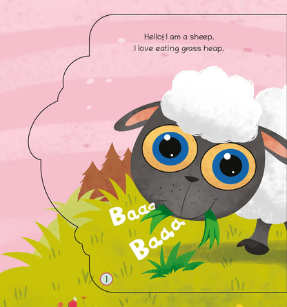 Lil Legends Shaped Board Book - Farm Animals: Sheep | Sheep-Shaped Picture Book for Kids Age 2+ Years | Early Learning Book with Colourful Illustrations for Toddlers & Preschoolers 