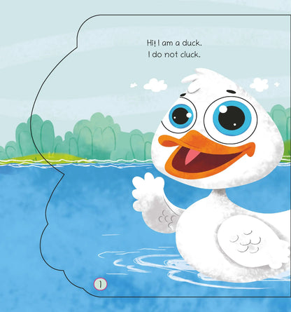 Lil Legends Shaped Board Book - Farm Animals: Duck | Duck-Shaped Picture Book for Kids Age 2+ Years | Early Learning Book with Colourful Illustrations for Toddlers & Preschoolers