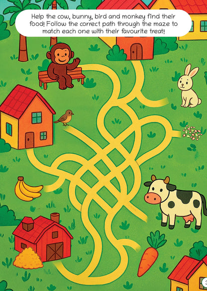 Lil Legends Mindful Mazes Activity Book for Kids Age 3-8 Years | Fun & Challenging Mazes | Boosts Critical Thinking, Problem Solving & Eye-Hand Coordination | Nursery to Class 2