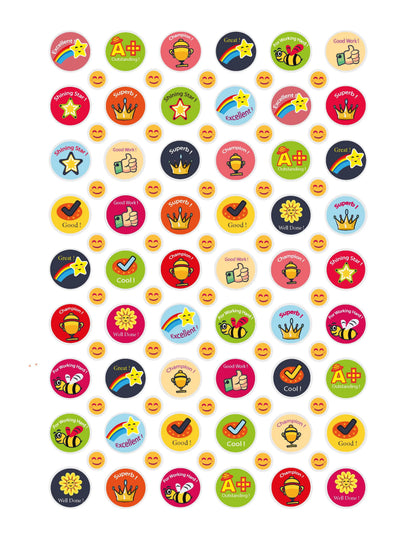 Lil Legends Reward Stickers Book - 2000+ Motivational Stickers for Kids | Perfectly Curated for Teachers, Parents & Classrooms | Star, Smiley & Praise Stickers for School & Home