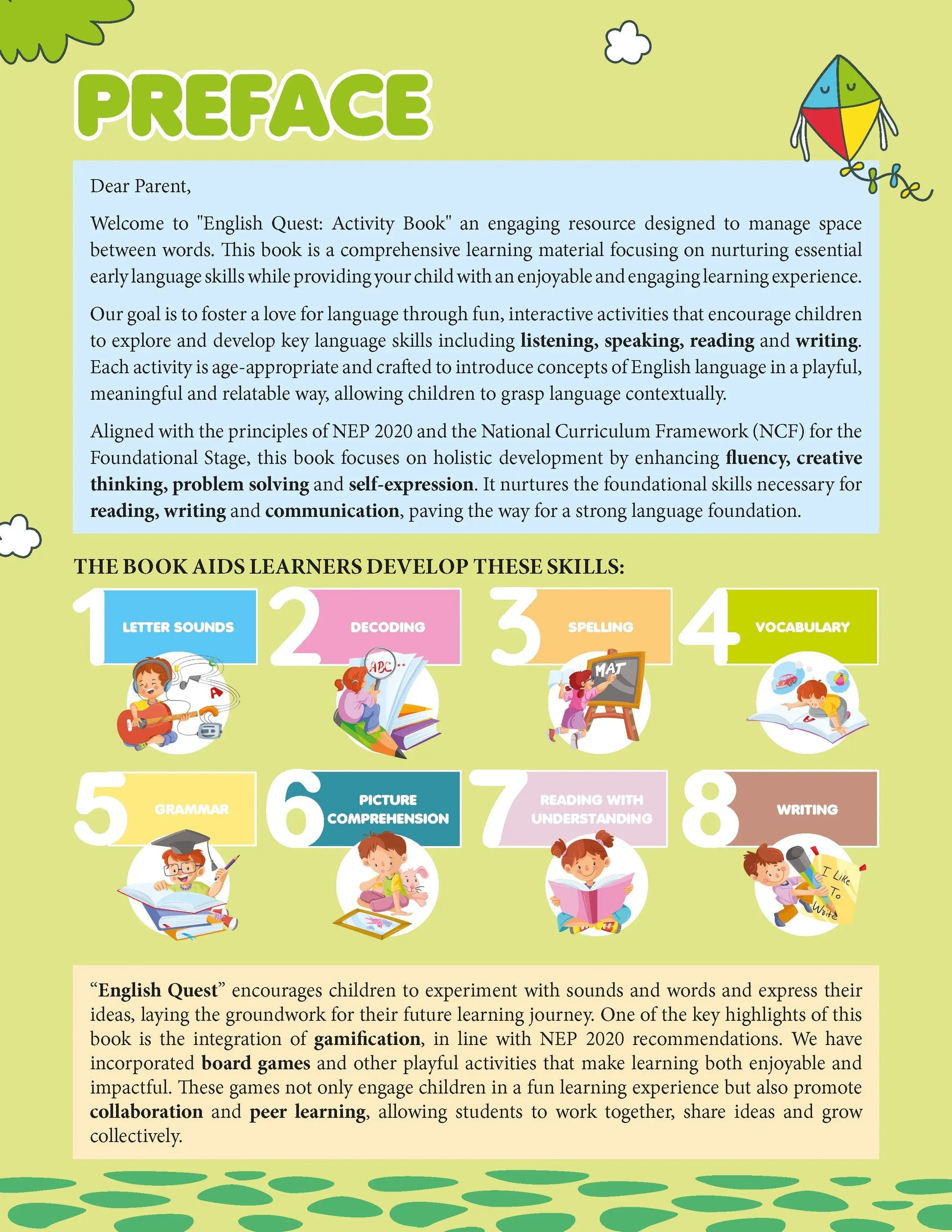 Lil Legends 250+ Activities English Quest Activity Book for Age 5+ | Puzzles, Phonics and Grammar Practice | Fun learning Activities, Vocabulary and Reading Skills | For UKG/Class 1 