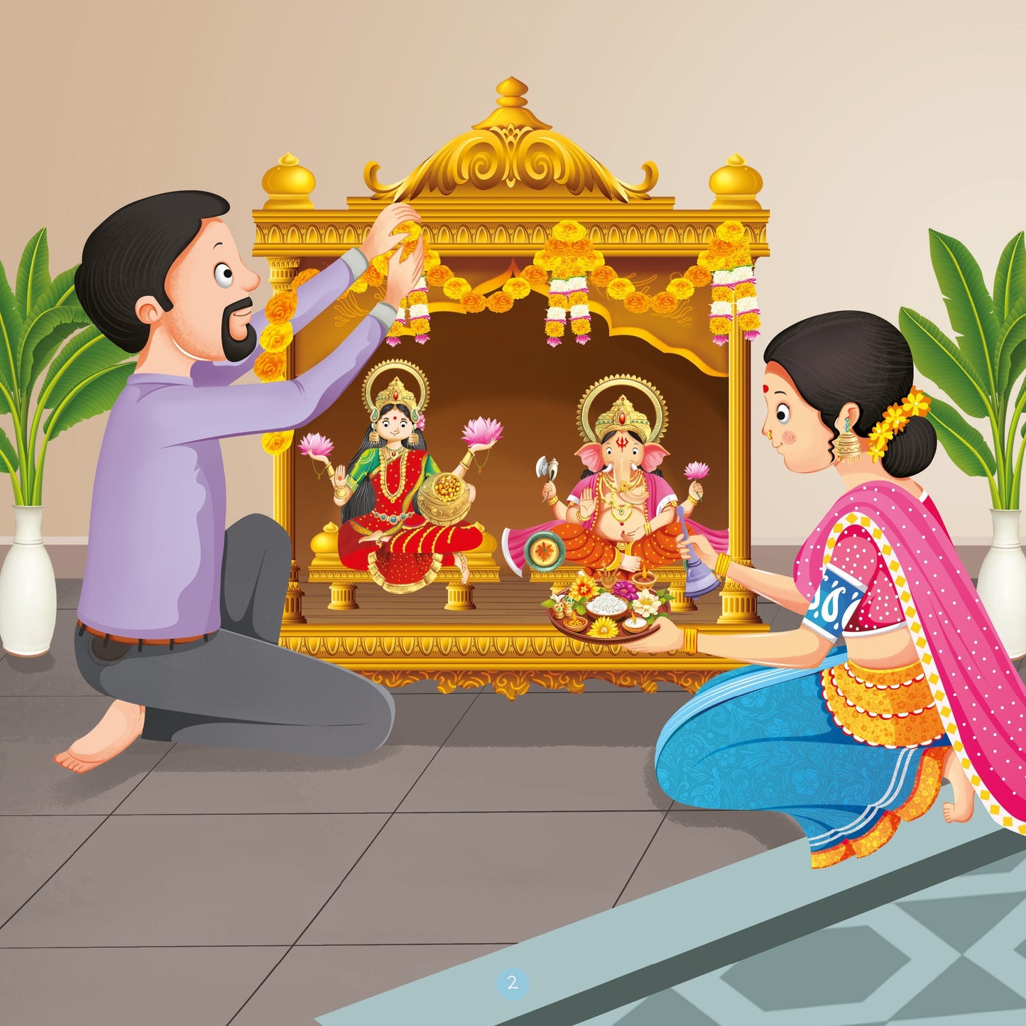 Enchanting Tale of Goddess Lakshmi – Illustrated Mythological Story Book for Kids | Short, Inspiring Bedtime Story | Ages 3+ | Board Book with Cultural Values - Oswaal Books