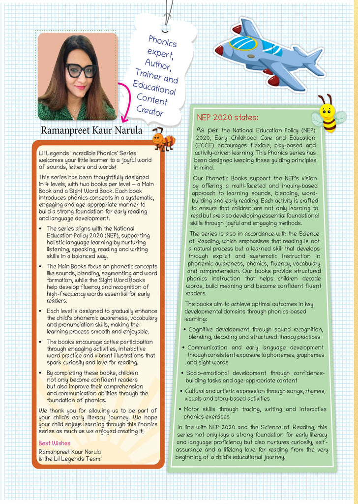 Lil Legends Level 2 Reading Combo for Ages 4–7 | Phonics Part 1 + Sight Words Book | Helps Kids Read Faster, Decode Better & Build Strong Vocabulary | Early Literacy Skill Builder (2-Book Set) 