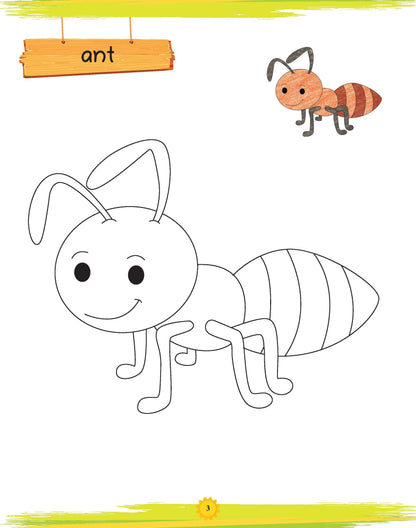 Lil Legends Book of Copy Colouring for Kids | Insects & Bugs Theme | Fun Colouring Activity Book | Creativity, Colour Recognition & Fine Motor Skills | Age 3+ Years