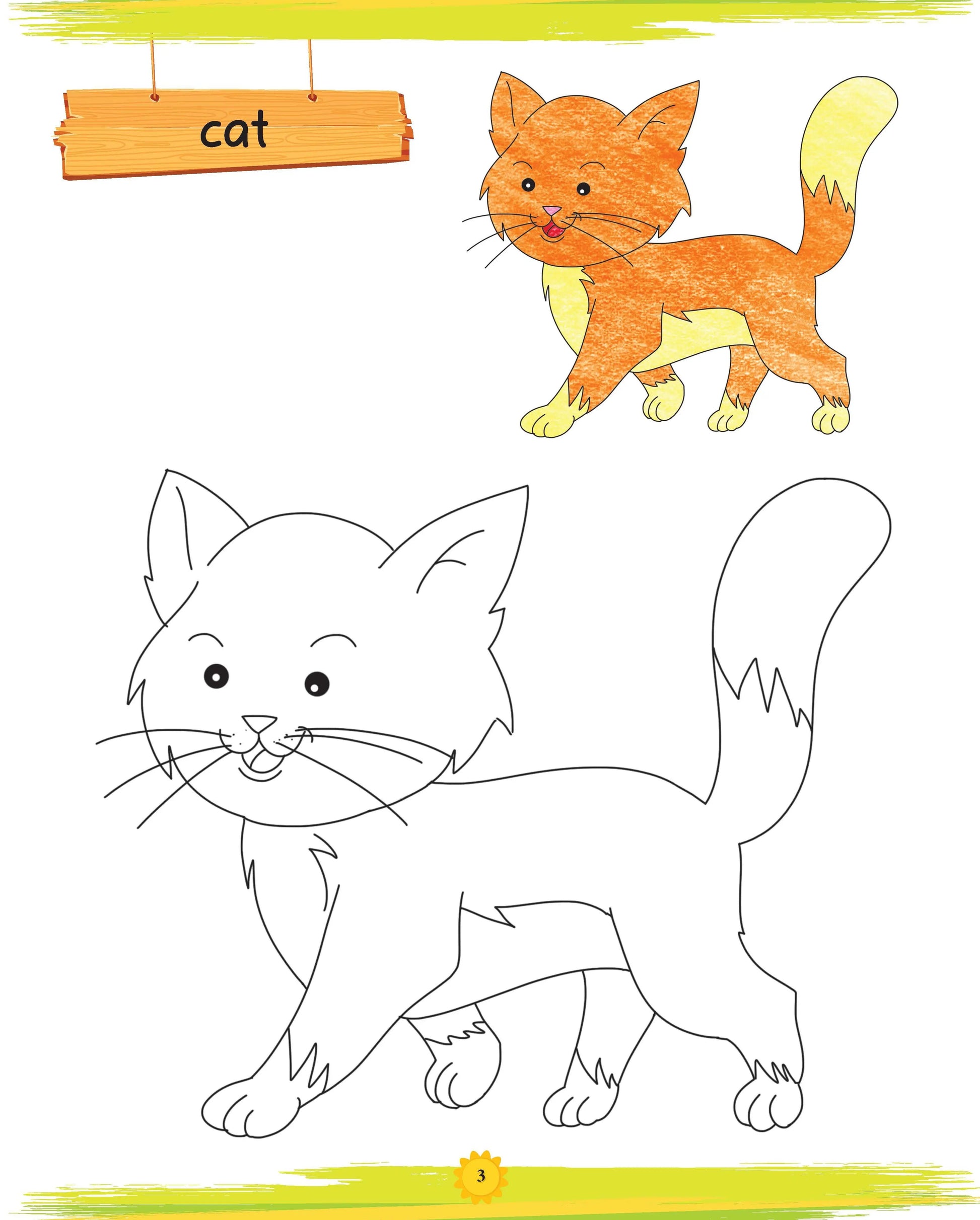 Lil Legends Book of Copy Colouring for kids,To Learn About Animals, Age 3 + 