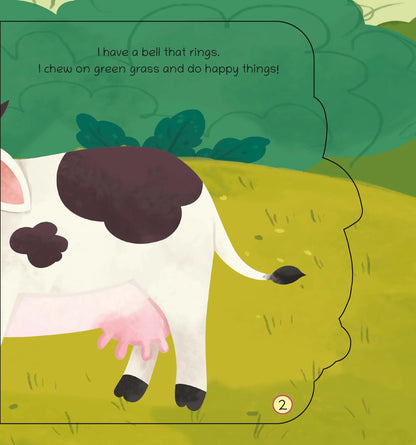 Lil Legends Shaped Board Book - Pet Animals: Cow | Cow-Shaped Picture Book for Kids Age 2+ Years | Early Learning Book with Colourful Illustrations for Toddlers & Preschoolers