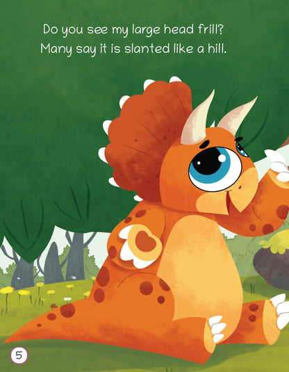Lil Legends Padded Board Book for Kids | I am a Triceratops | Illustrated Dinosaur Book for Toddlers | Durable Early Learning Book | Age 2–5 Years | Padded Cover Edition 