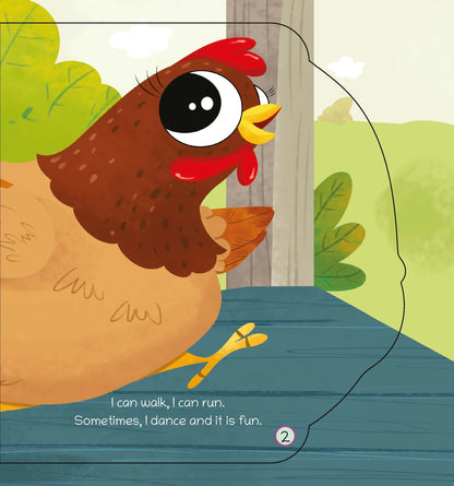 Lil Legends Shaped Board Book - Farm Animals: Hen | Hen-Shaped Picture Book for Kids Age 2+ Years | Early Learning Book with Colourful Illustrations for Toddlers & Preschoolers