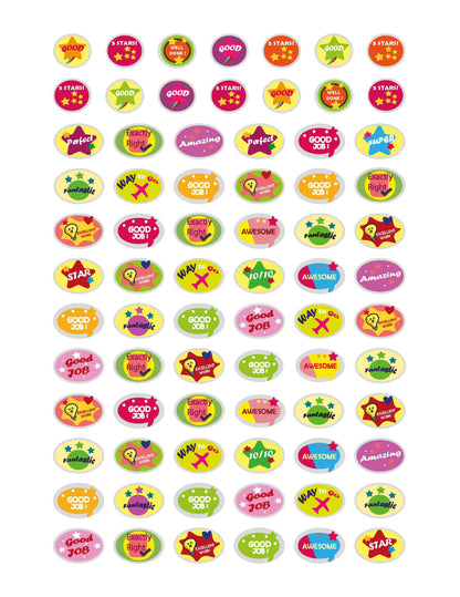 Lil Legends Reward Stickers Book - 2000+ Motivational Stickers for Kids | Perfectly Curated for Teachers, Parents & Classrooms | Star, Smiley & Praise Stickers for School & Home