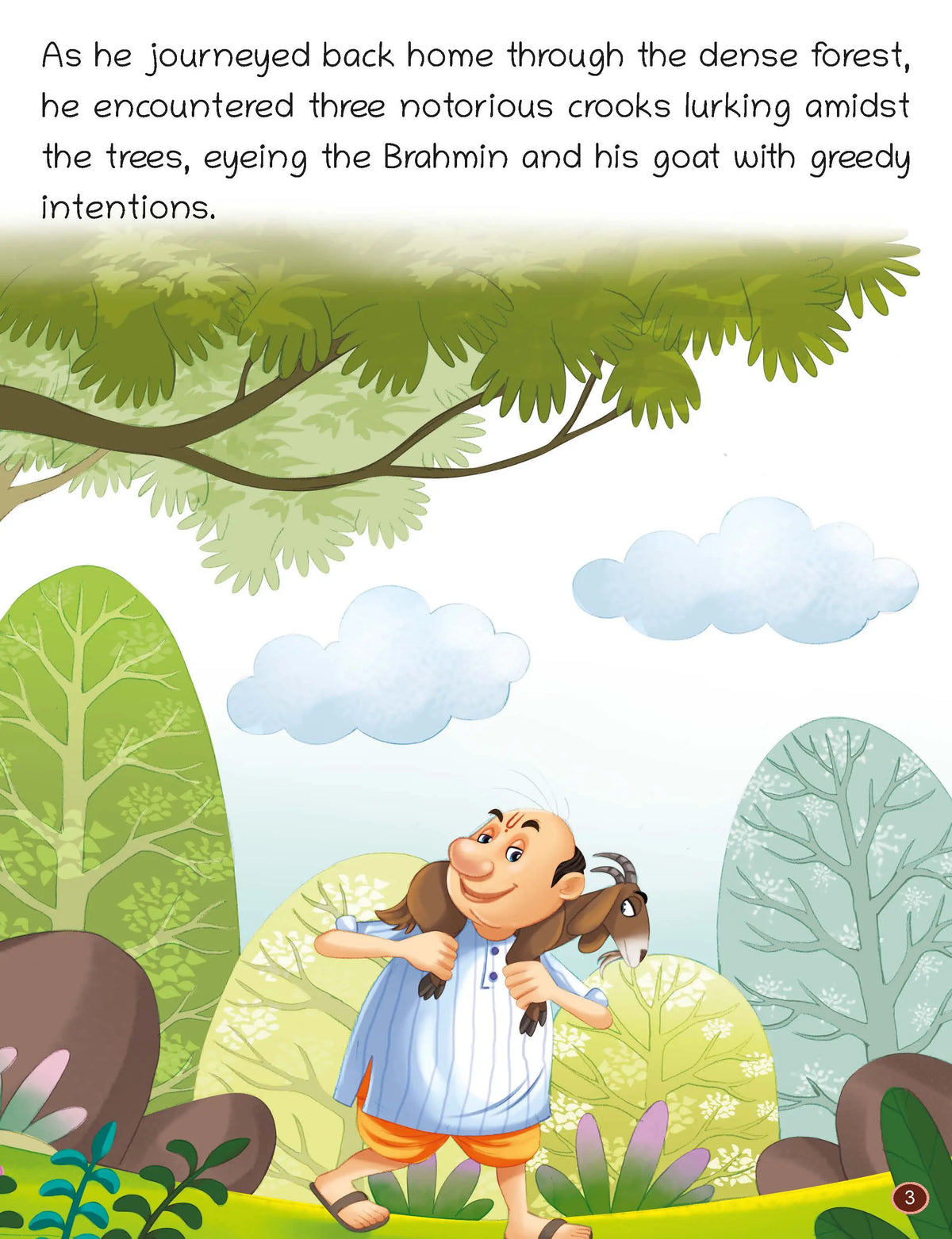 Oswaal Lil Legends Panchatantra Stories for Kids Age 2+ Years - The Brahmin and Three Crooks | Short Illustrated English Bedtime Stories with Colourful Pictures | Picture Book for Early Readers 