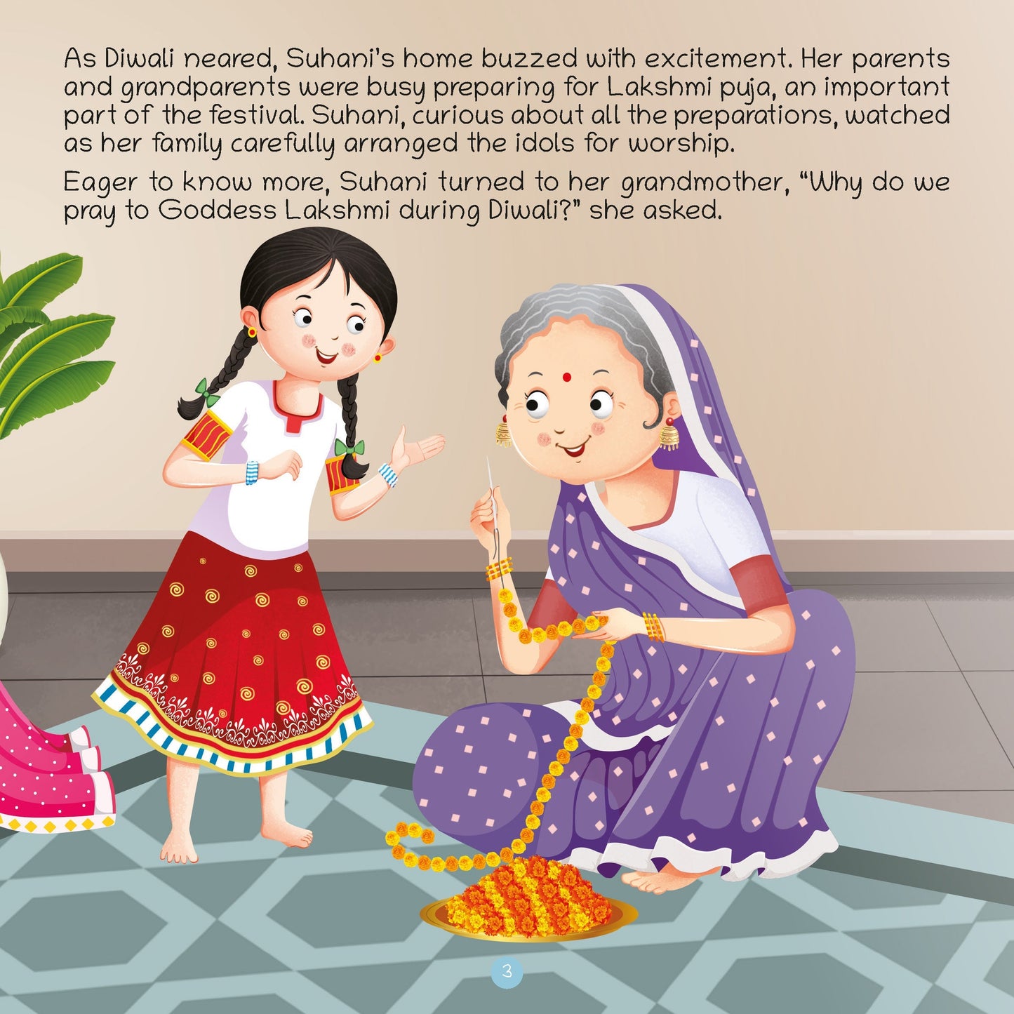 Enchanting Tale of Goddess Lakshmi – Illustrated Mythological Story Book for Kids | Short, Inspiring Bedtime Story | Ages 3+ | Board Book with Cultural Values - Oswaal Books