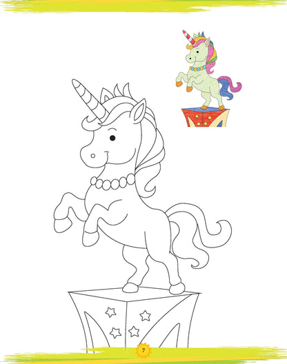 Lil Legends Book of Copy Colouring for Kids | Unicorns Theme | Fun Colouring Activity Book | Creativity, Colour Recognition & Fine Motor Skills | Age 3+ Years 