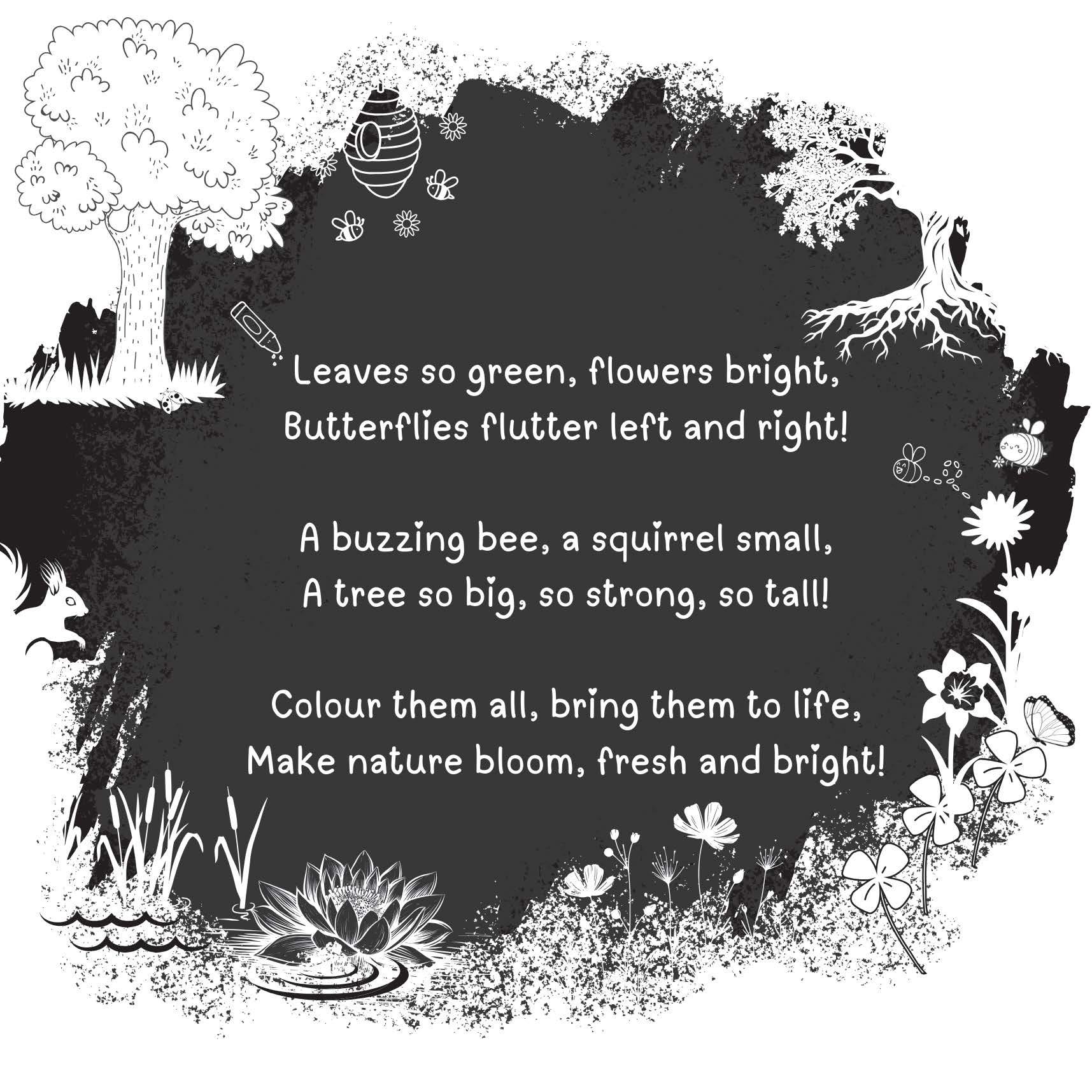 Lil Legends Let's Colour Our Nature Colouring Book for Kids | Builds Colour Recognition, Focus and Creativity | Travel-Friendly Hardboard Support | For UKG/Primary | Age 4+ 