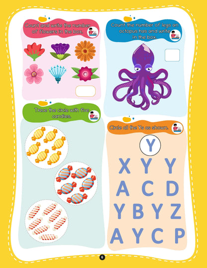 Lil Legends 250 Activities Books Set of 3 Books for Kids Age 3+ | English, Maths and Brain Quest | 750+ Fun Exercises | Drawing, Colouring, Reasoning, Numbers and Alphabet | For LKG/UKG 