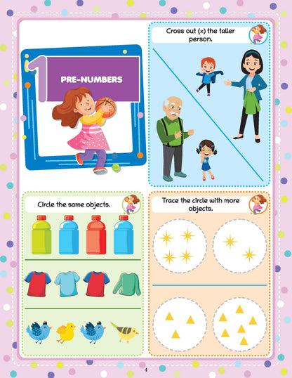 Lil Legends 250+ Activities Set of 2 Books For Kids Age 3+ | Maths and English Quest | 500+ Fun Exercises | Numbers, Counting, Alphabets & Reading Skills | For Nursery/LKG/UKG 
