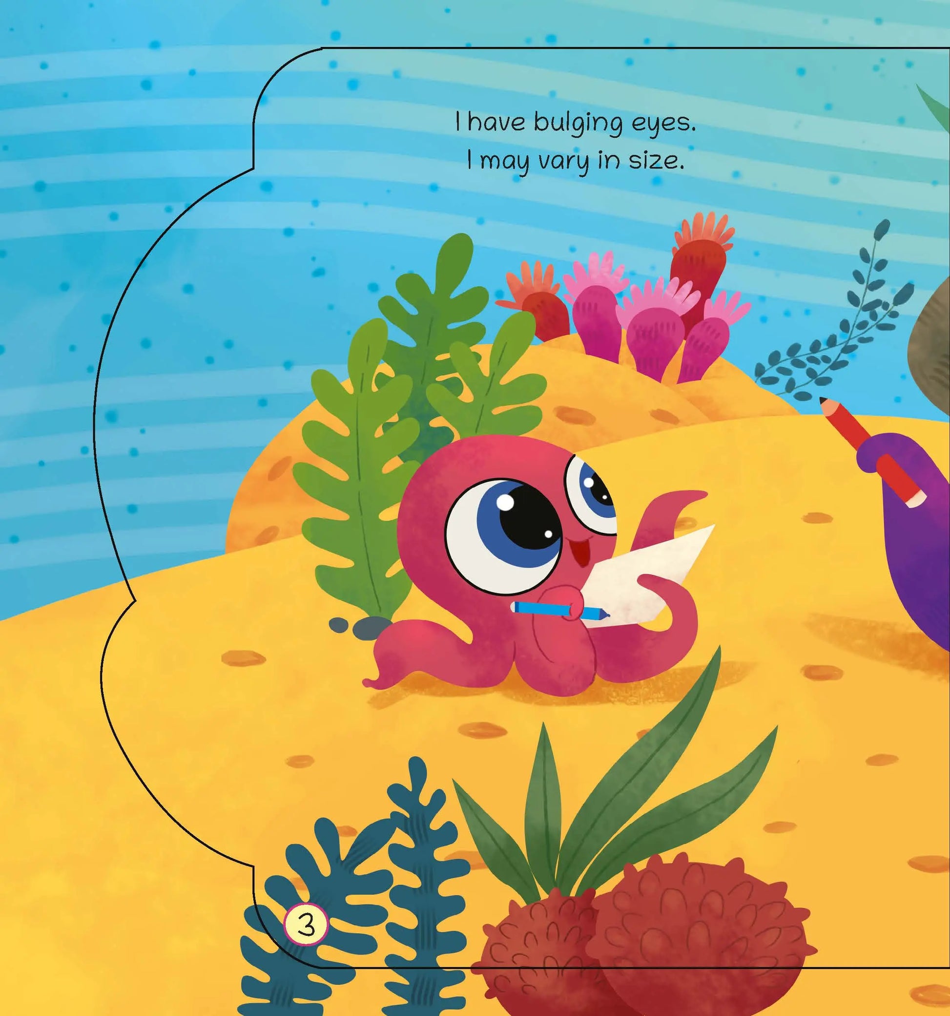 Lil Legends Shaped Board Book - Sea Animals: Octopus | Octopus-Shaped Picture Book for Kids Age 2+ Years | Early Learning Book with Colourful Illustrations for Toddlers & Preschoolers 