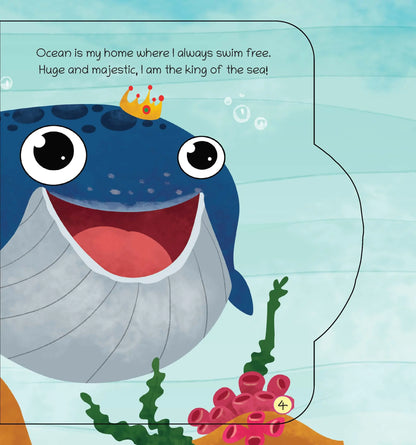 Lil Legends Sea Animal Shaped Board Books for Kids | Set of 4 Illustrated Books | Whale, Turtle, Octopus & Crab | Picture Books for Toddlers | Age 2+ Years | Board Books