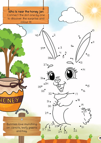 Lil Legends Dot to Dot Colouring Activity Book for Kids Age 3-6 Years | Connect the Dots & Colour | Builds Number Skills, Counting & Hand-Eye Coordination | Nursery LKG UKG Workbook