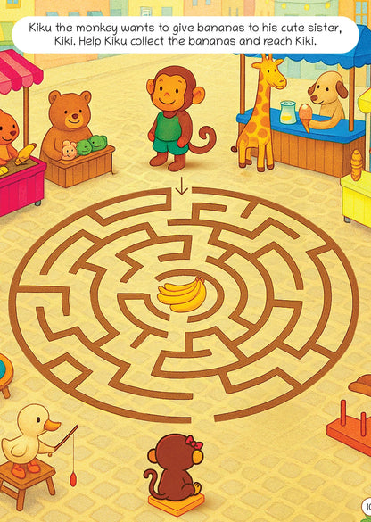 Lil Legends Mindful Mazes Activity Book for Kids Age 3-8 Years | Fun & Challenging Mazes | Boosts Critical Thinking, Problem Solving & Eye-Hand Coordination | Nursery to Class 2