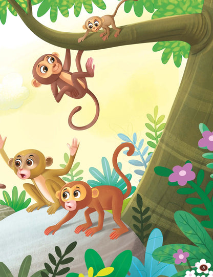 Oswaal Lil Legends Panchatantra Stories for Kids Age 2+ Years - The Monkey and the Wedge | Short Illustrated English Bedtime Stories with Colourful Pictures | Picture Book for Early Readers 