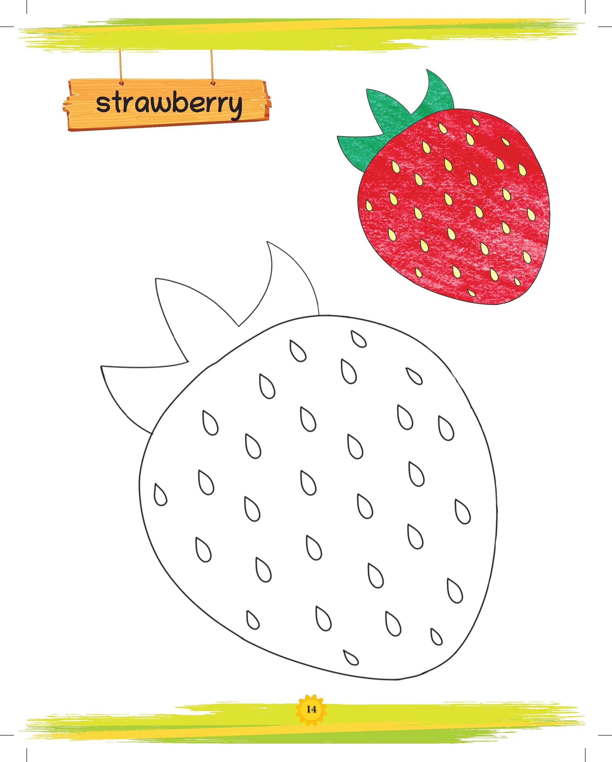 Lil Legends Book of Copy Colouring for kids,To Learn About Fruits, Age 3 + 