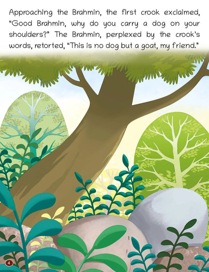 Oswaal Lil Legends Panchatantra Stories for Kids Age 2+ Years - The Brahmin and Three Crooks | Short Illustrated English Bedtime Stories with Colourful Pictures | Picture Book for Early Readers 