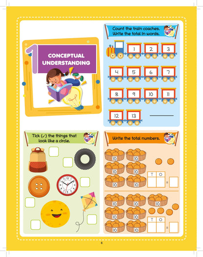 Lil Legends Maths Quest Activity Book for Kids | 250+ Activities | Conceptual Understanding, Logical Reasoning & Problem Solving | Age 5+ Years | Workbook
